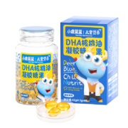 小鹿蓝蓝 DHA藻油 60粒 宝宝儿童青少年孕妈可食用低EPA*4件