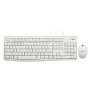 罗技（Logitech） MK120 键鼠套装 有线键鼠套装 办公键鼠套装  全尺寸108键 白色