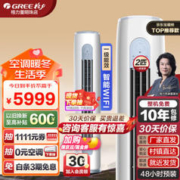 GREE 格力 空调 云逸Ⅱ 2匹新一级能效 变频冷暖 自清洁 智能WiFi 大风量客厅圆柱立式柜机