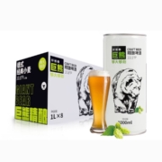 PLUS会员: 轩博 巨熊 小麦白啤 精酿啤酒 1L*8桶 整箱装 德系工艺
