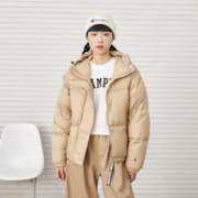 Champion 潮牌基础款连帽开襟羽绒服官方正品