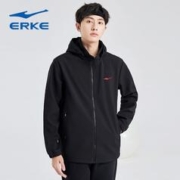 ERKE 鸿星尔克 加绒加厚外套2023冬保暖防泼水冲锋衣防风中国夹克男