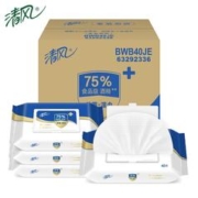 清风 75%酒精湿巾 40片*4包