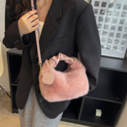 冬季斜挎小包包高级感毛绒包 多色可选