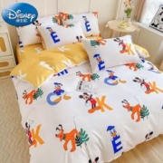 Disney 迪士尼 床上四件套水洗棉床单被套枕套卡通磨毛单人双人宿舍床上用品套件