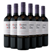 红魔鬼（Casillero del Diablo）梅洛干红葡萄酒 750ml*6瓶整箱装 智利进口红酒
