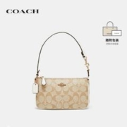 COACH 蔻驰 女士PVC老花腋下包手拿包麻将包C3308 浅卡其C3308IMDQC