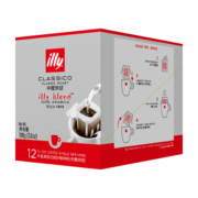 ILLY意利（illy）挂耳咖啡（中度烘焙）滤挂式焙炒咖啡粉108g/12片