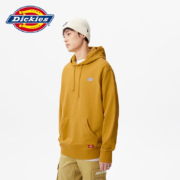 京东百亿补贴：Dickies 帝客 卫衣男女同款 印花连帽卫衣 毛圈布休闲上衣8874 姜黄色