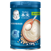 嘉宝（GERBER）米粉婴儿辅食 钙铁锌益生菌营养米粉麦粉250g 0添加糖盐