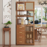 竹中生智 玄关屏风隔断家用多功能轻奢中式入户门口正对大门木新中式博古架