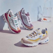 Skechers 斯凯奇 D'Lites系列 女子撞色厚底拼接运动鞋熊猫鞋 13146
