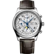 浪琴(Longines)瑞士手表 名匠系列 月相机械皮带男表 L27734783