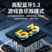 Halfsun 影巨人 透明挂脖式无线蓝牙耳机超长续航2023年新款手机通用