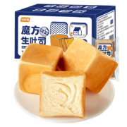 比比赞（BIBIZAN）魔方生吐司奶香面包整箱早餐 休闲食品 奶香味800g/箱