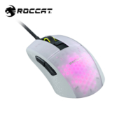 冰豹 ROCCAT德国BURST极光豹RGB灯效人体工程学鼠标（吃鸡游戏电竞鼠标 电脑机械宏鼠标） 精英版-白色