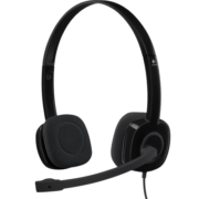 罗技（Logitech）H151立体声耳机耳麦 头戴式电脑有线耳机麦克风 办公耳机话务耳机教育办公培训网课耳麦带线黑色