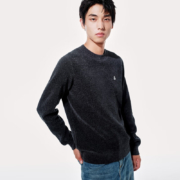杰克·琼斯（JACK&JONES）2023秋季毛衣男士刺绣百搭