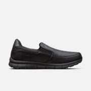 Skechers斯凯奇秋冬男鞋舒适简约商务皮鞋日常通勤耐磨休闲鞋 黑色 43码