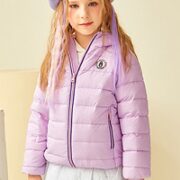 暇步士 女童连帽保暖羽绒服 浅丁香 110cm