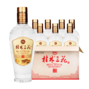 桂林三花酒 中华老字号 52度五星精品 米香型白酒粮食酒375ml瓶 五星三花*6瓶
