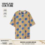 VERSACE JEANS COUTURE 男士Roses T恤短袖上衣