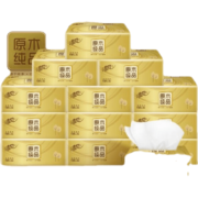 清风抽纸 金装升级印花工艺 3层100抽24包*3件