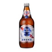 蓝带（PABST BLUE RIBBON）经典蓝带王 黄啤酒 938ml*6瓶 大瓶 整箱装