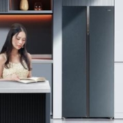 Midea 美的 60cm薄嵌系列458L对开双开门一级能效双变频超薄嵌入式底部散热智能大容量电冰箱