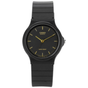 卡西欧（CASIO）时尚简约百搭中性 经典指针黑盘防水石英手表学生考试小表 MQ-24-1E