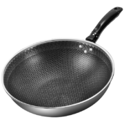 京东百亿补贴：味之享 不锈钢炒锅 32cm 送锅铲+洗碗布