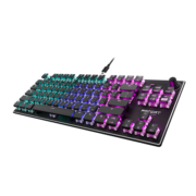冰豹 德国ROCCAT瓦肯VULCAN 游戏背光机械键盘（电竞游戏键盘 吃鸡键盘 笔记本电脑键盘） 旗舰版TKL-黑色(84键RGB)红轴