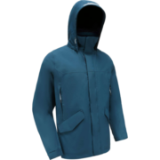 迪卡侬（DECATHLON）男防风防水户外防寒保暖加绒加厚外套可拆卸航海夹克sailing 300 墨绿色 2XL