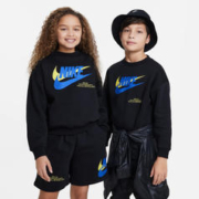 限尺码：NIKE 耐克 春季新款大童运动休闲加绒套头卫衣