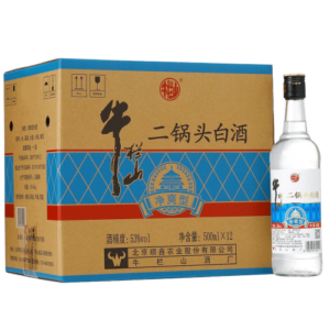 牛欄山二鍋頭淨爽清香型白酒53度500ml12瓶整箱裝