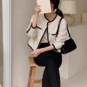 法式甜美名媛圆领小香风