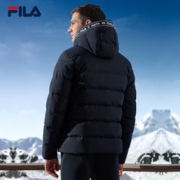FILA 斐乐 男士羽绒服加厚保暖短款连帽外套运动上衣