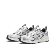 NEW BALANCE NB官方男鞋女鞋408系列透气清爽休闲运动鞋老爹鞋 灰白/银色 ML408N 37.5(脚长23cm)