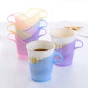 HOUYA 塑料杯托杯套一次性纸杯托 4只装