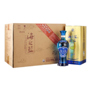再降价：YANGHE 洋河 海之蓝 绵柔浓香型 高度白酒 52度旗舰版 520ml*6瓶 整箱装