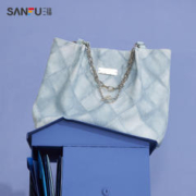 SANFU 三福 挎包女2023包包通勤女包多巴胺大容量单肩包托特包458518