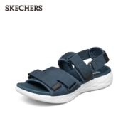 斯凯奇（Skechers）男鞋凉鞋 魔术贴拖鞋 轻质耐磨舒适沙滩鞋 55367 蓝色/BLU 41