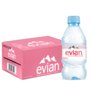 依云（evian）依云矿泉水法国进口小瓶饮用天然纯净矿泉水 山泉水包装随机发 依云棕色330ml*24塑料瓶英文