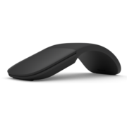 微软 (Microsoft) Arc 鼠标 典雅黑 | 弯折设计 轻薄便携 全滚动平面 蓝影技术 蓝牙鼠标 人体工学 办公鼠标