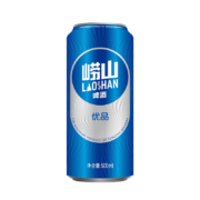 崂山啤酒 优品8度普崂500ml*18听整箱*1件 赠1件 共俩件 再赠12罐苏打水