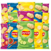 乐事（Lay's）40g薯片原切原味儿童零食礼包 原味10袋
