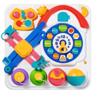 澳贝（auby）婴幼儿童玩具多功能认知早教启智声光忙碌板动脑探索板生日礼物