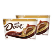 Dove 德芙 丝滑牛奶巧克力252g*2碗装独立分享装休闲小零食吃货儿童糖果