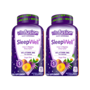 【效期24年5月】vitafusion美国进口褪黑素安眠助睡眠退黑色素睡眠软糖60粒（发两瓶）
