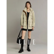 ELLE 连帽抽绳 落肩风衣 23新款